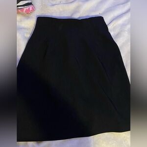 Black Straight/Pencil Midi Skirt